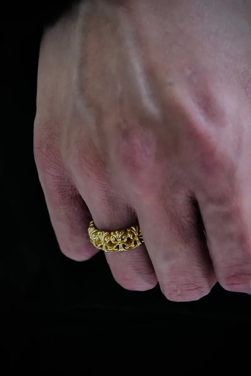 K18 Yellow Gold Chrome Ring