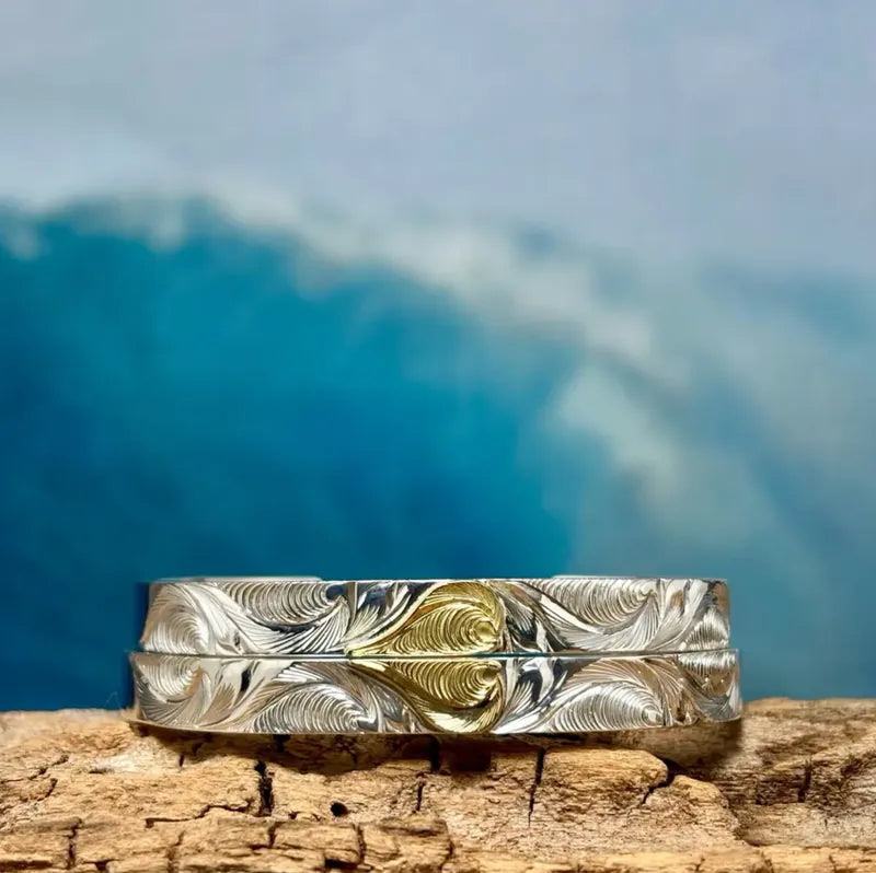 8mm K18 Nalu Bangle