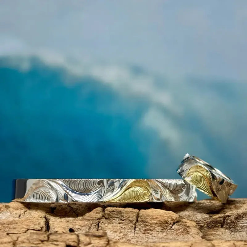 8mm K18 Nalu Bangle