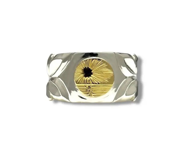 K18 Kaila Maile Motif Ring