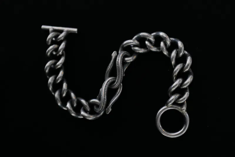 FCB-44 two snakes twist chain bracelet