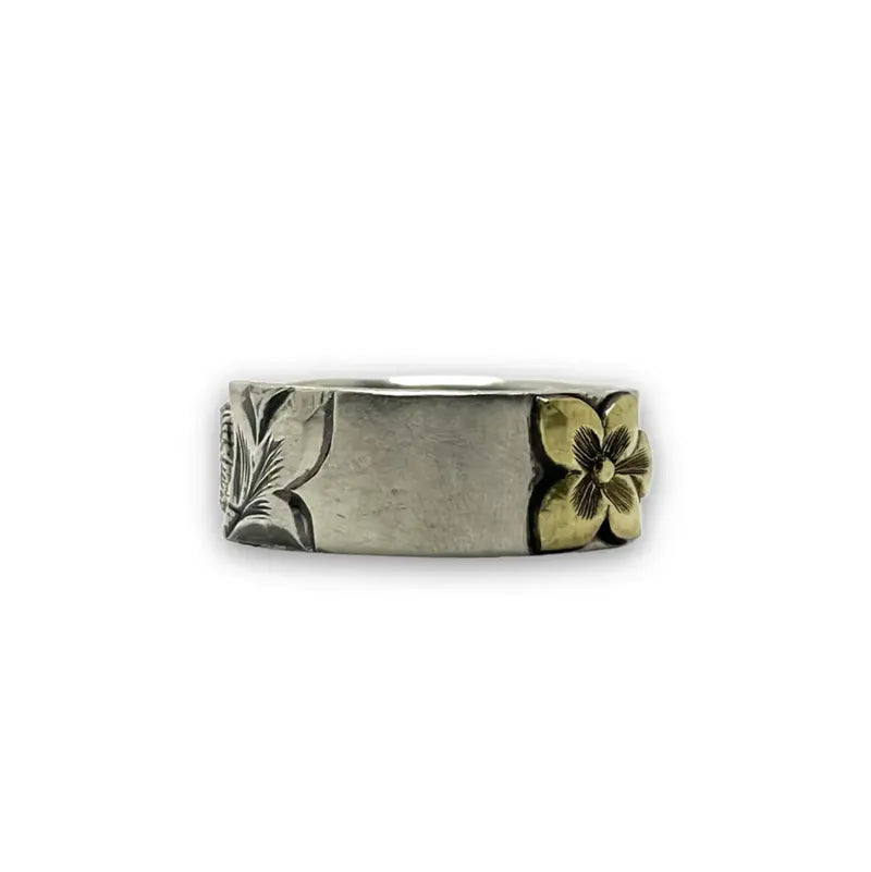 鳴島翔 K18 Motif Heritage Ring