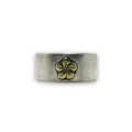 鳴島翔 K18 motif 10mm plain ring (Round Plumeria)