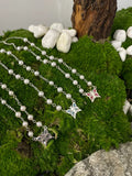 Eiki sugaya butterfly Amethyst pearl chain necklace