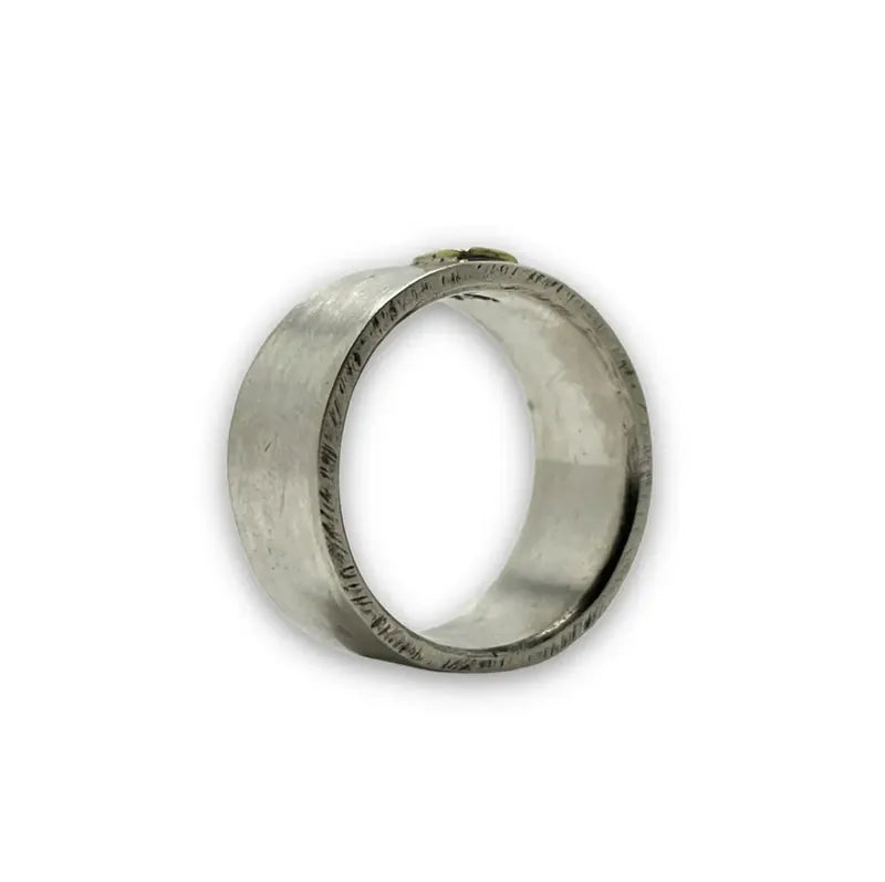 K18 motif 10mm plain ring (Shell)