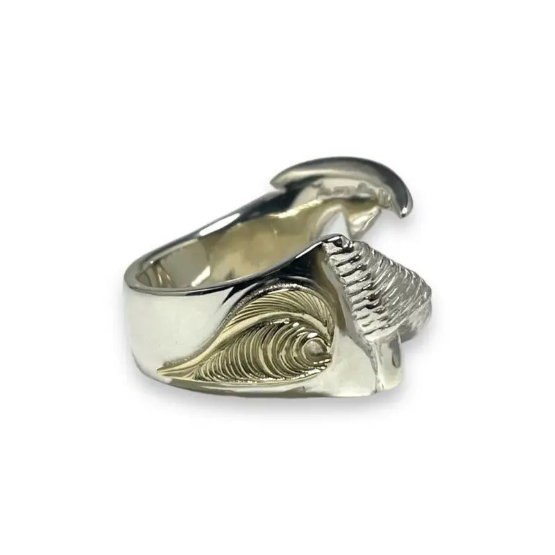 K18 Motif Makau Ring (Lino Finish)