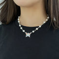 Butterfly Rainbow Pearl Necklace