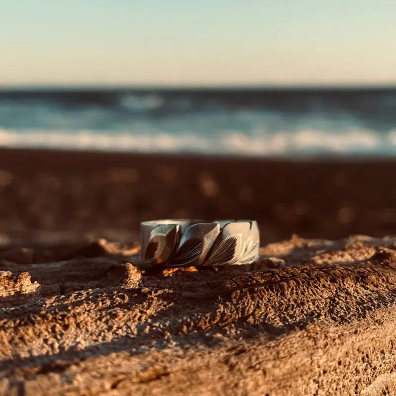 鳴島翔 k18 motif all maile ring