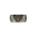 K18 motif 10mm Triple shell ring
