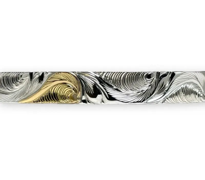 8mm K18 Nalu Bangle