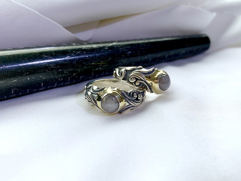 BWC 8MM Star Sapphire Stone Ring