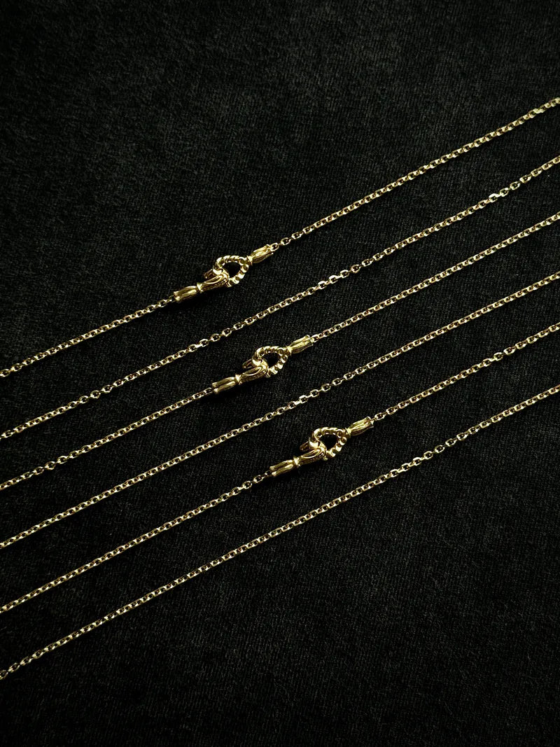 LO 18k Hook chain vinavast limited square chain necklace