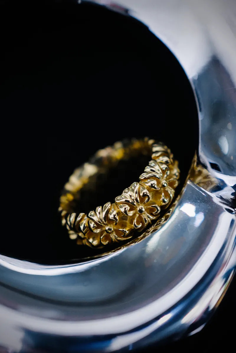 K18 Yellow Gold Chrome Ring
