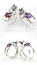 Lily Circle Ring with ston