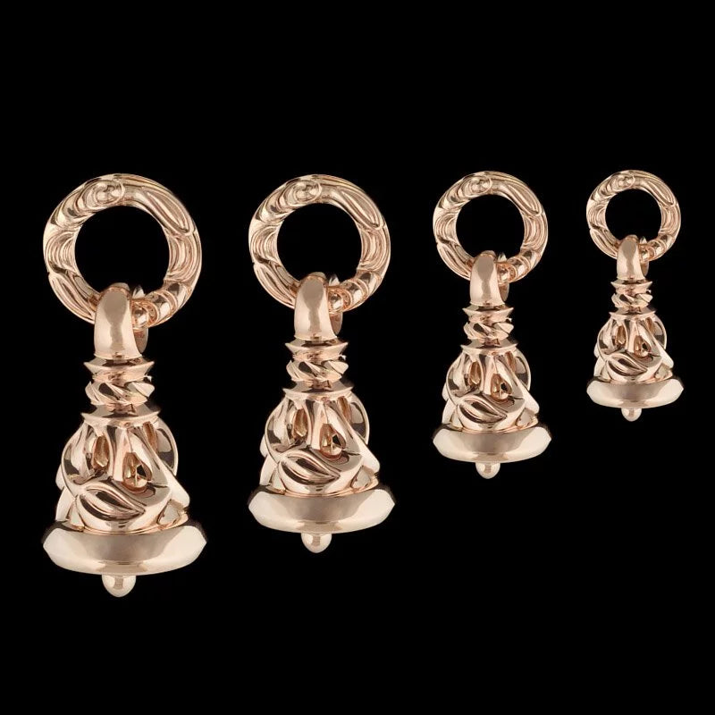 Crane Bell Pendant, 18k Rose Gold