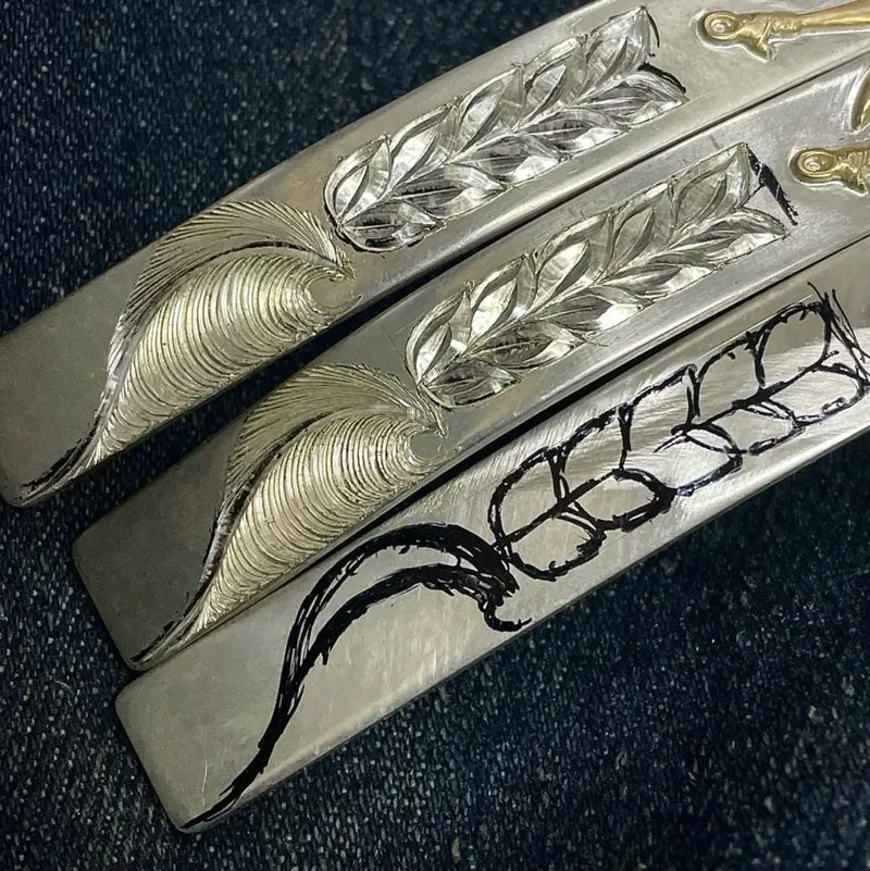K18 motif 12mm Makau Bangle (Lino Finis)