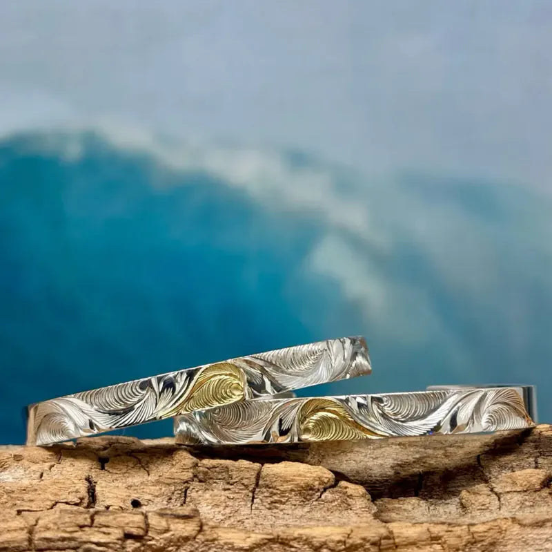 8mm K18 Nalu Bangle
