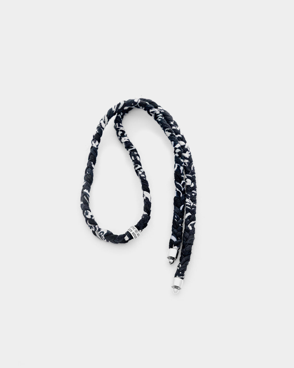 Pooka Necklace - Ultem Pooka - Black Bandana Braid