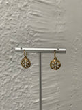 Rosette Disc Hook Earring - 13mm