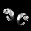 Silk hoop earrings