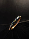 X BANGLE 18K ROSE GOLD WITH EMERALD