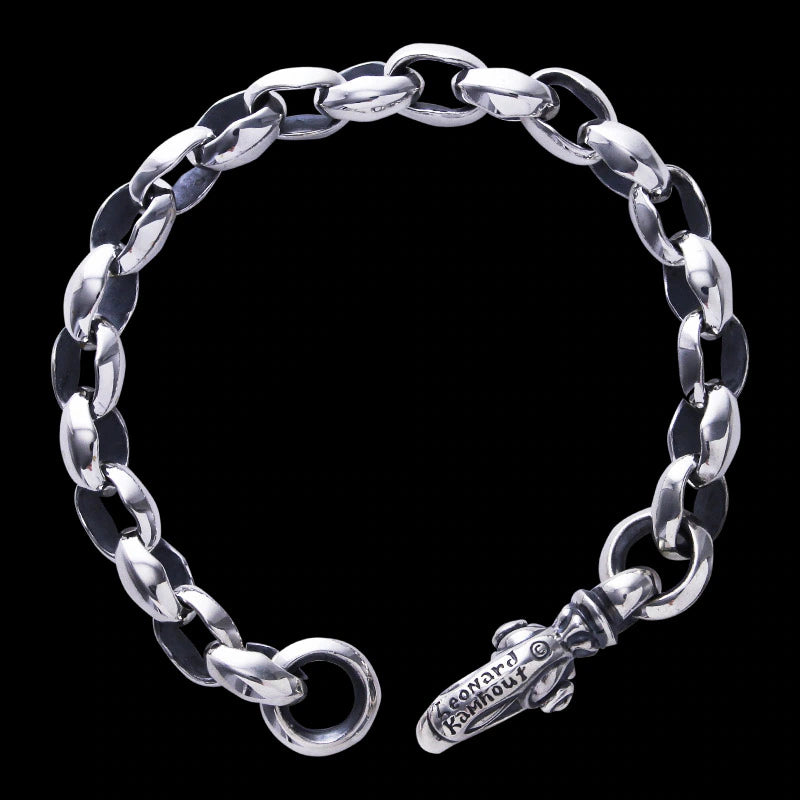 Silk Link (S) Bracelet (Plain Circle) (Leonard Camhort Engraved)