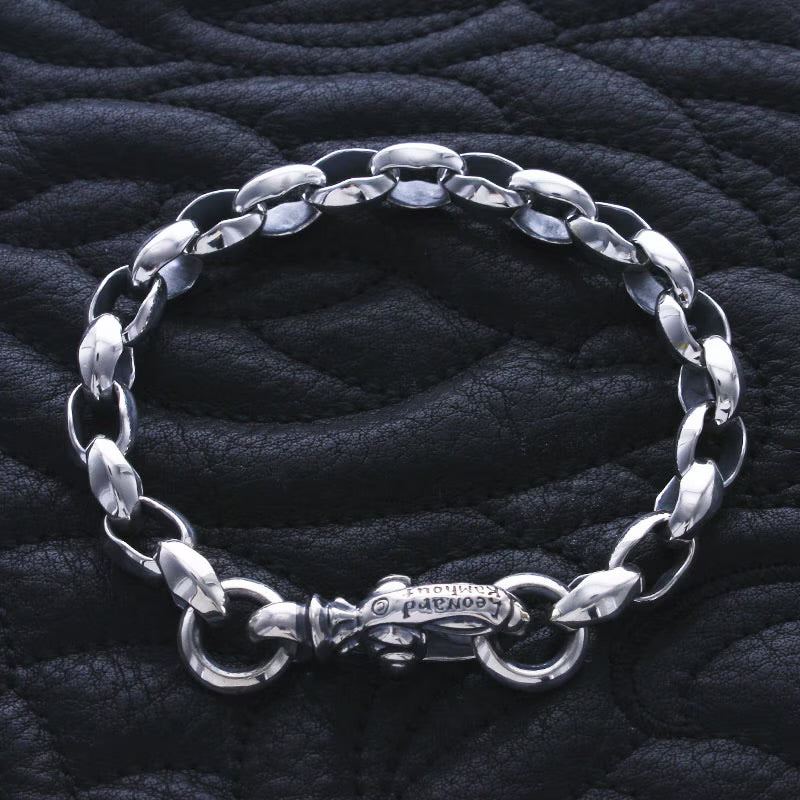Silk Link (S) Bracelet (Plain Circle) (Leonard Camhort Engraved)