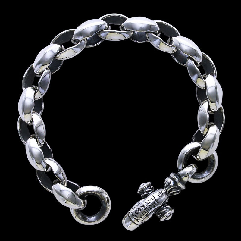 Silk Link (M) Bracelet (Plain Circle) (Engraving Leonard Kamhort)