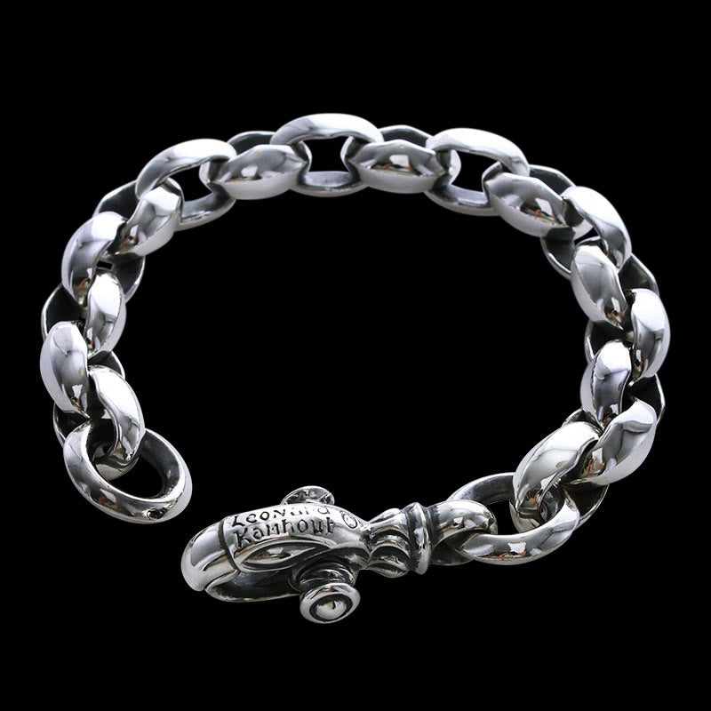 Silk Link (M) Bracelet (Plain Circle) (Engraving Leonard Kamhort)