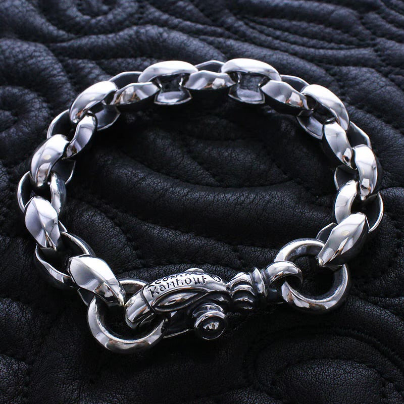 Silk Link (M) Bracelet (Plain Circle) (Engraving Leonard Kamhort)