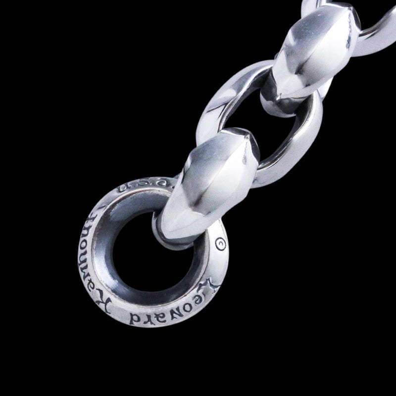 Silk Link (M) Bracelet (ID Circle) (Leonard Camhot Engraved)