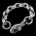 Silk Link (L) Bracelet with Large Clasp (Crane Ring)