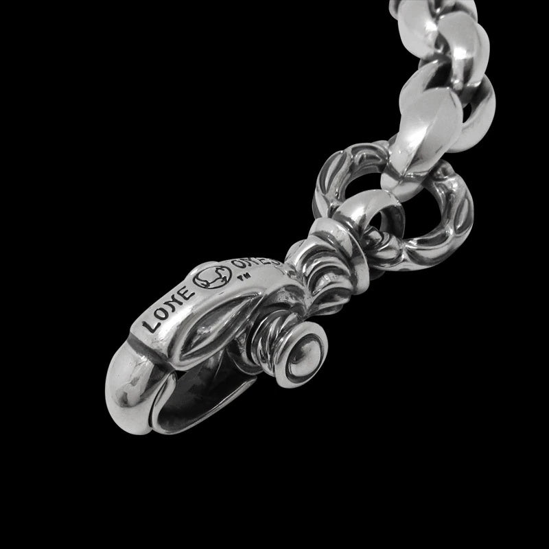 Silk Link (L) Bracelet with Large Clasp (Crane Ring)