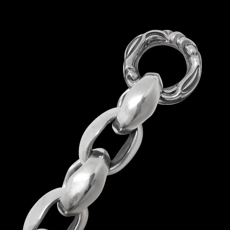 Silk Link (L) Bracelet with Large Clasp (Crane Ring)
