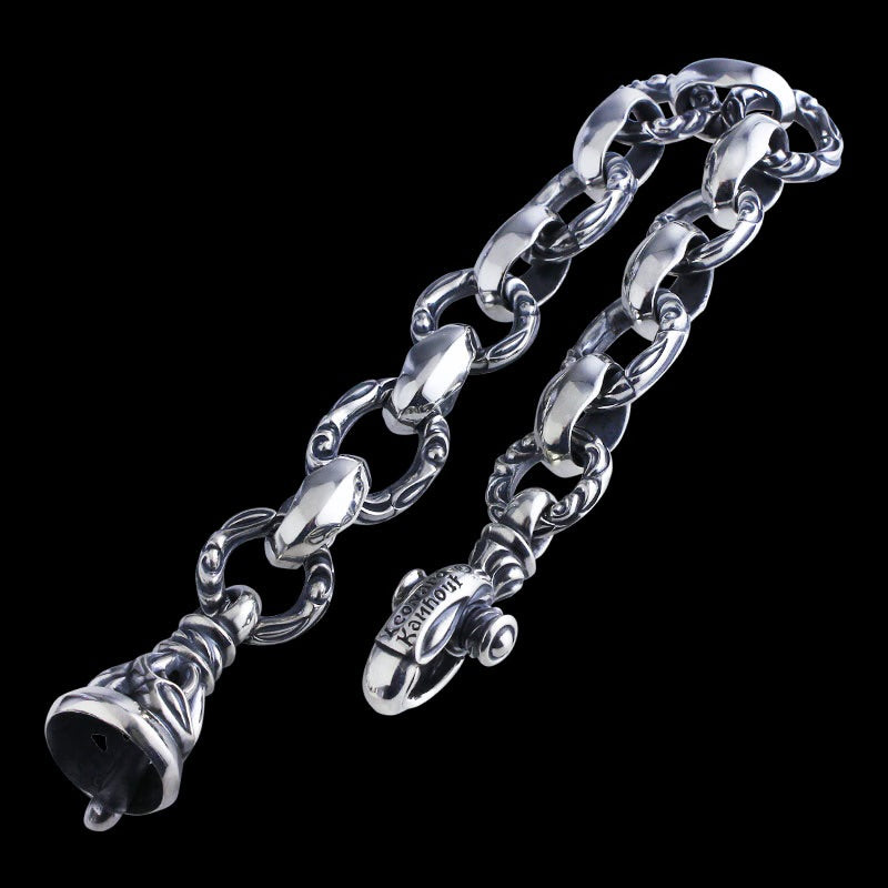 Crane With 1 Crane Bell (M) Bracelet (Leonard Camhort Engraved)