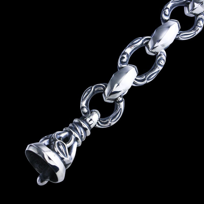 Crane With 1 Crane Bell (M) Bracelet (Leonard Camhort Engraved)