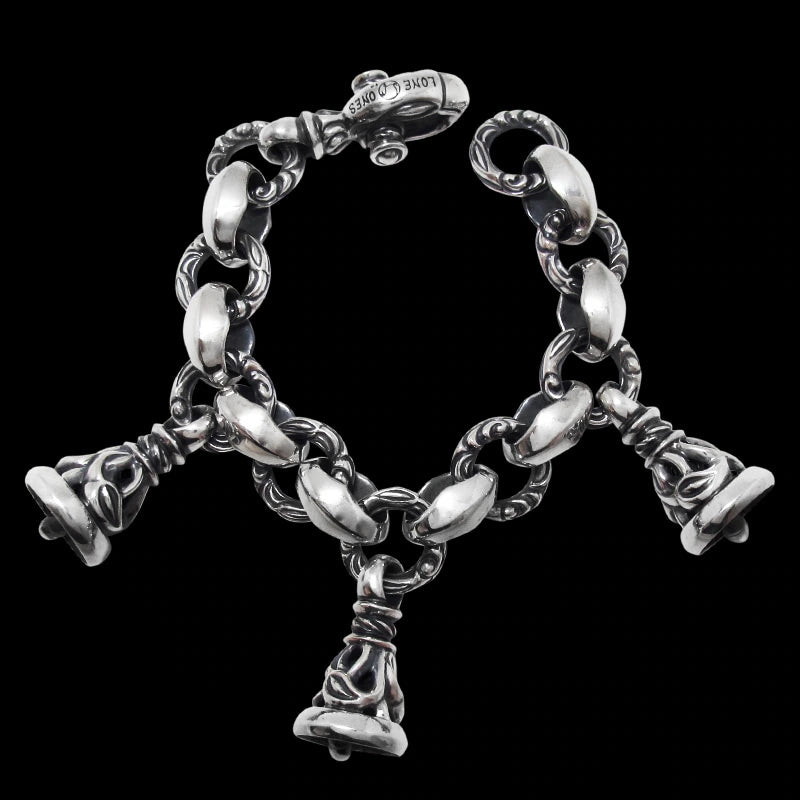 Crane with 3 Crane Bell Bracelet