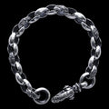 Curved Silk Link (S) Bracelet (Plain Circle) (Leonard Kamhot Engraved)