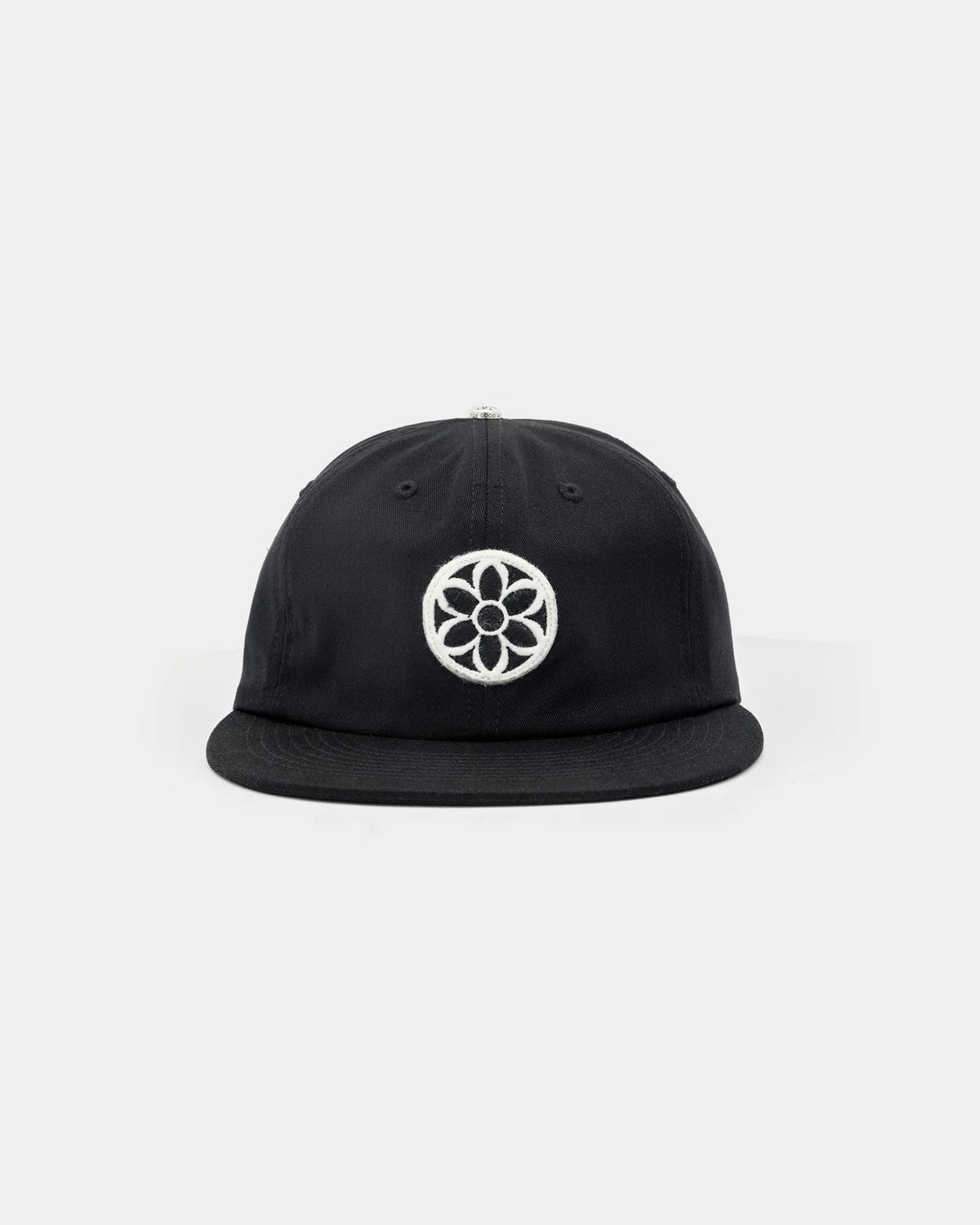 Classic Cotton Ball Cap - Rosette - Black