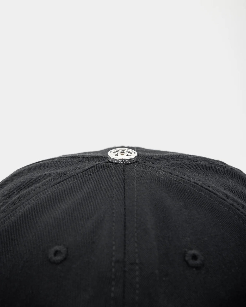 Classic Cotton Ball Cap - Rosette - Black