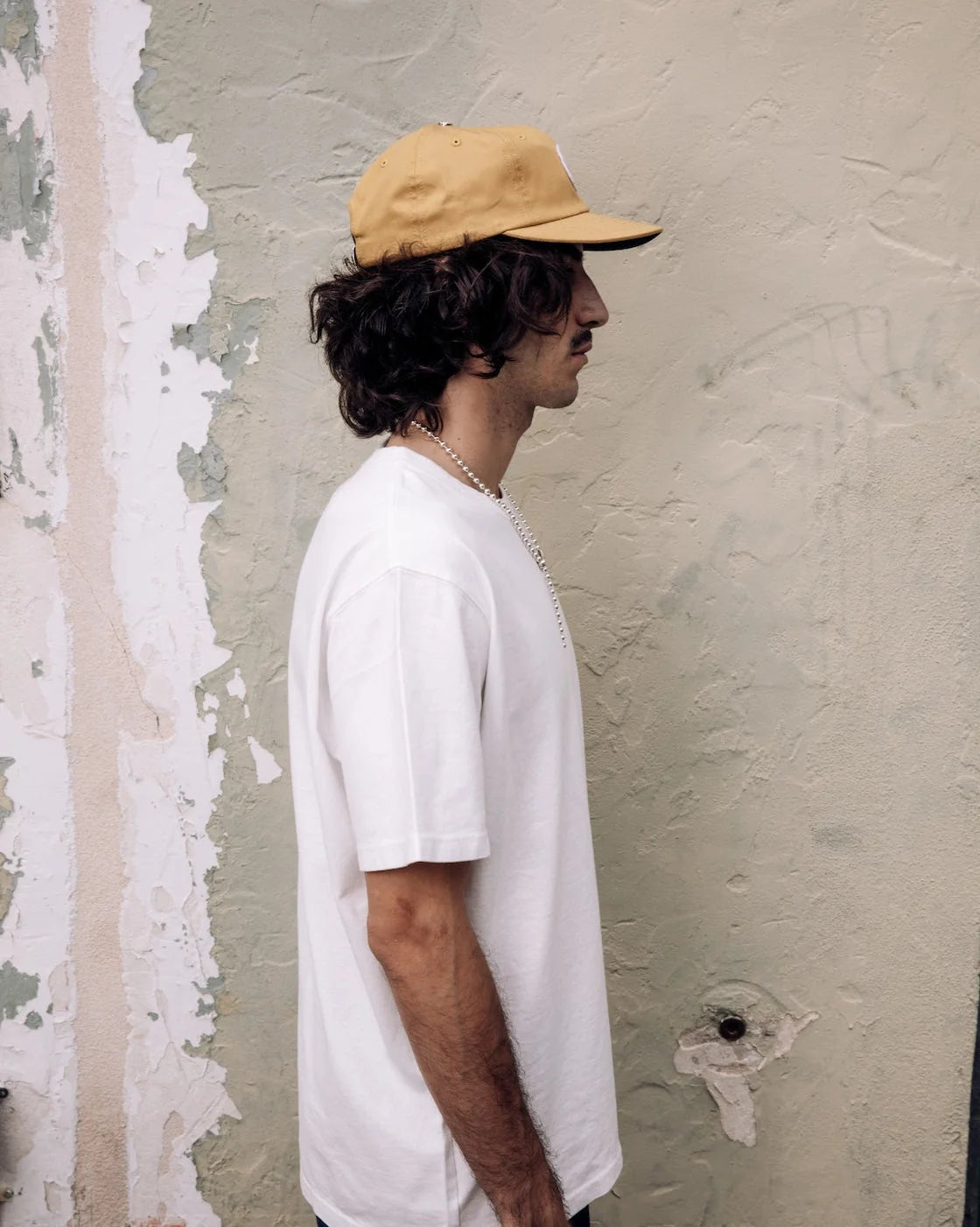 Classic Cotton Ball Cap - Rosette - Mustard