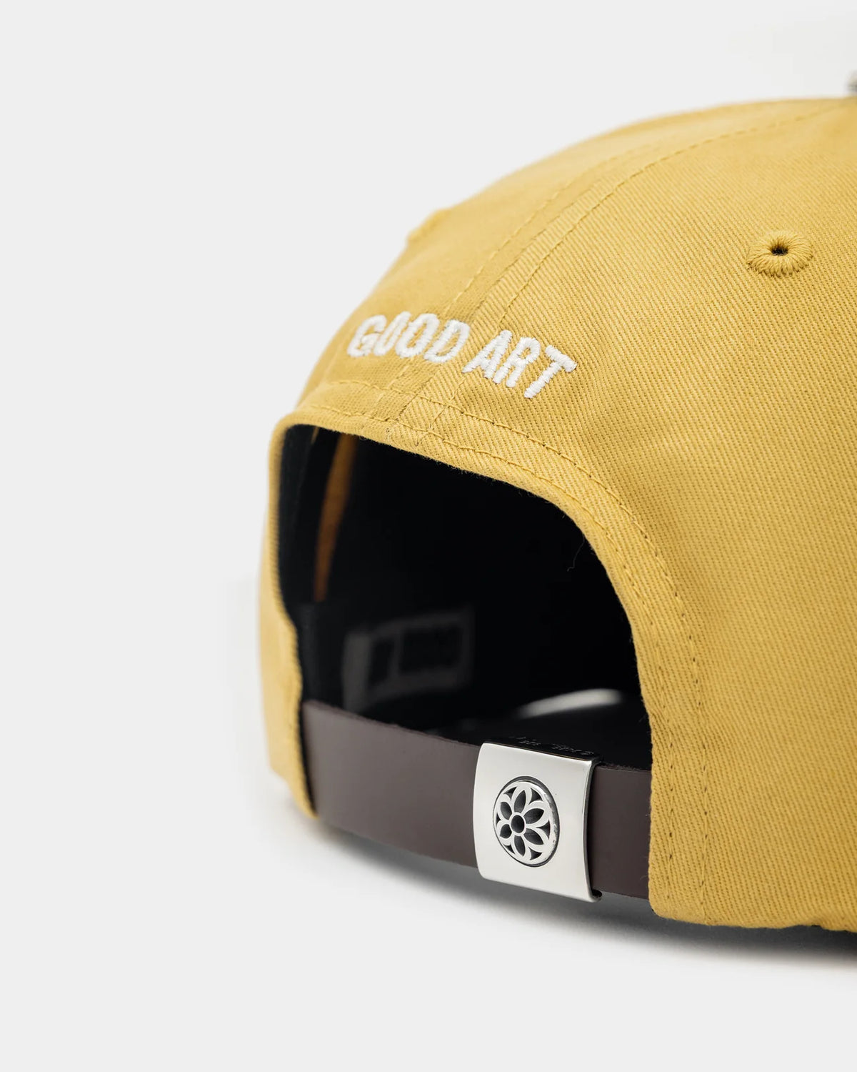 Classic Cotton Ball Cap - Rosette - Mustard
