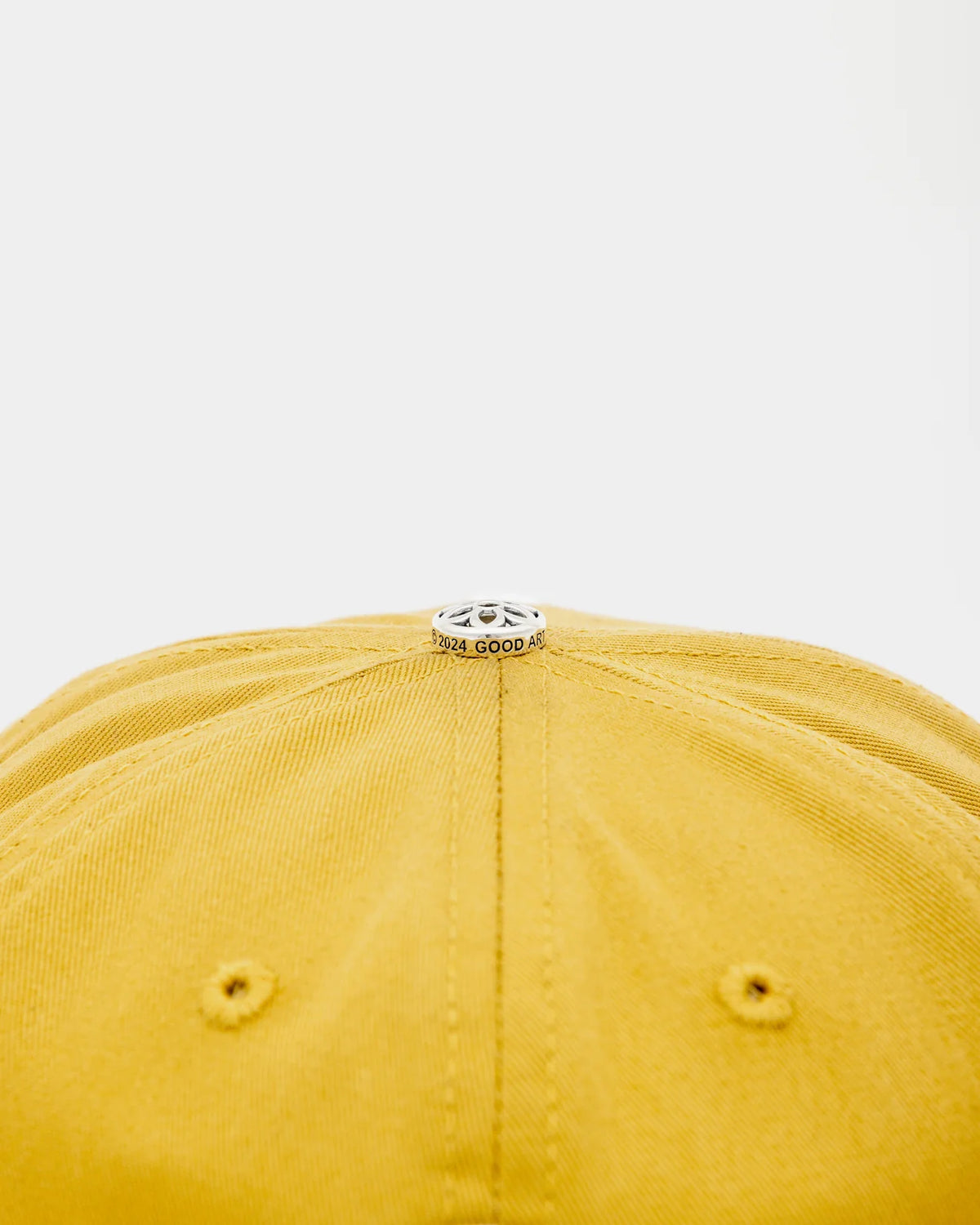 Classic Cotton Ball Cap - Rosette - Mustard