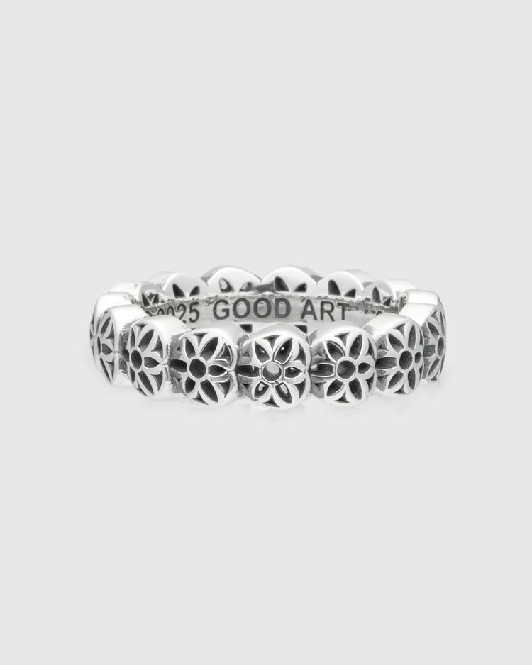 Infinity Ring - Heart Rosette