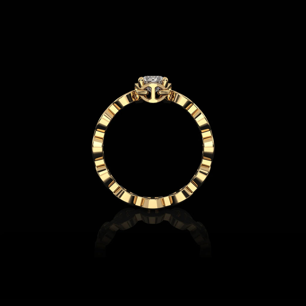 HB182D Micro II Single Solitaire With .5 Carat Diamond