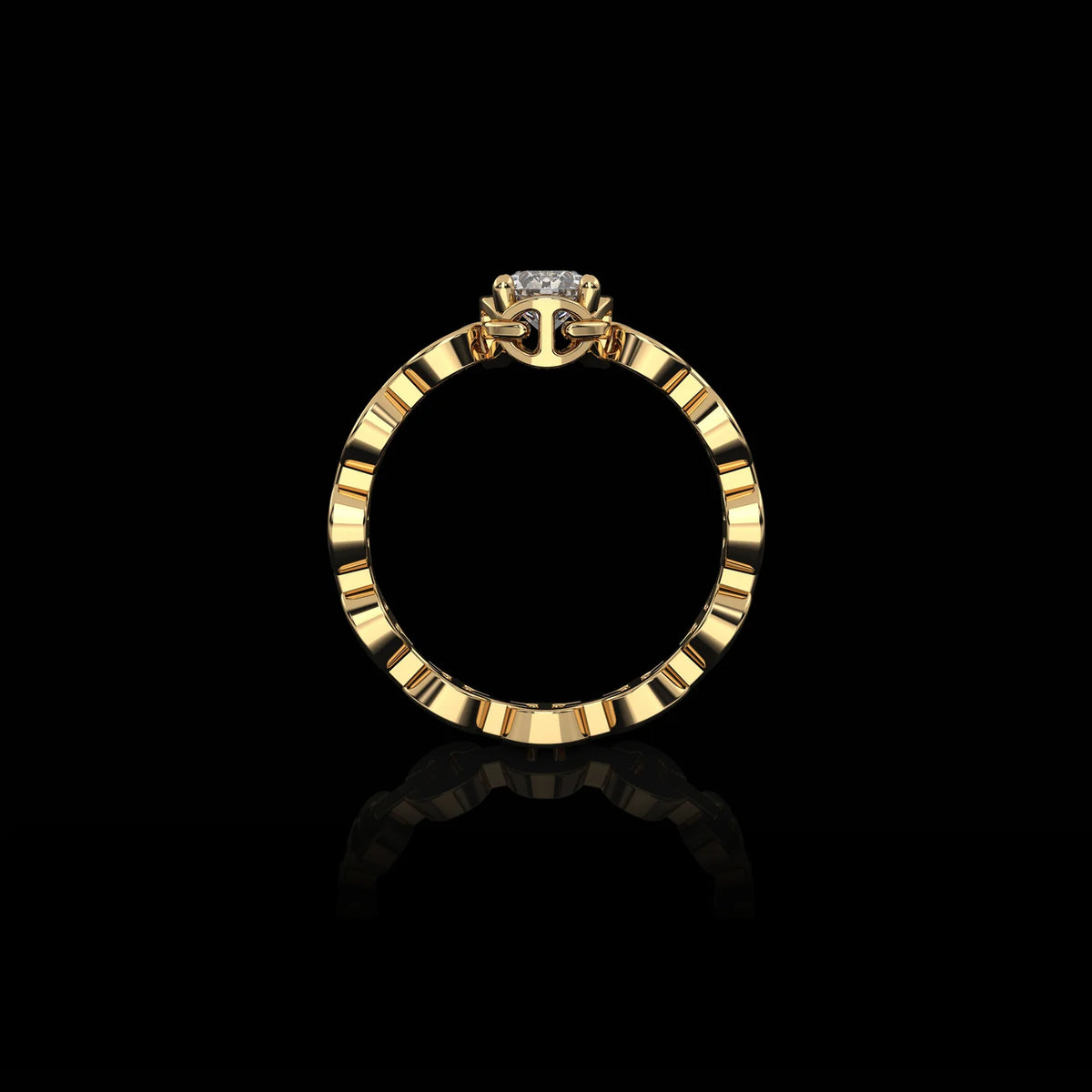 HB182D Micro II Single Solitaire With .5 Carat Diamond