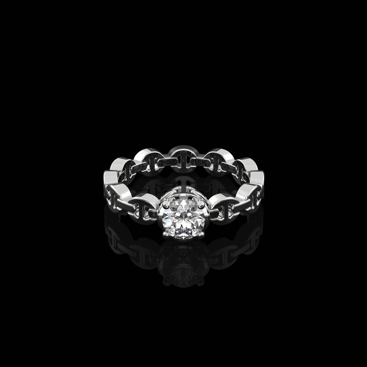 HB182D Micro II Single Solitaire With .5 Carat Diamond