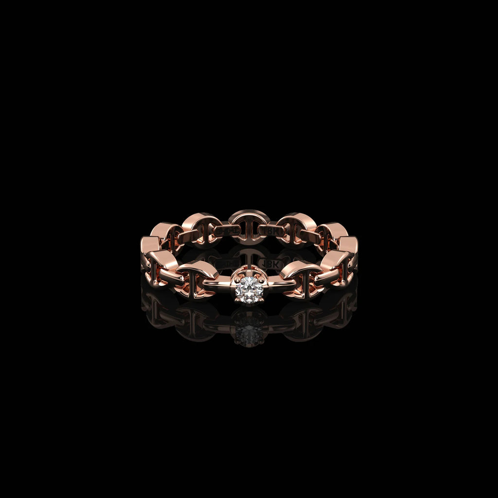 HB195D MICRO II SINGLE SOLITAIRE WITH 2.5MM DIAMOND