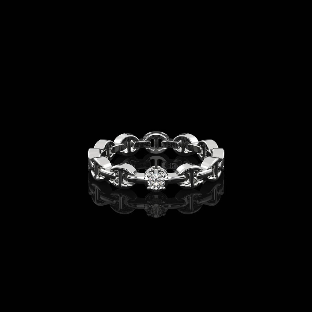 HB195D MICRO II SINGLE SOLITAIRE WITH 2.5MM DIAMOND