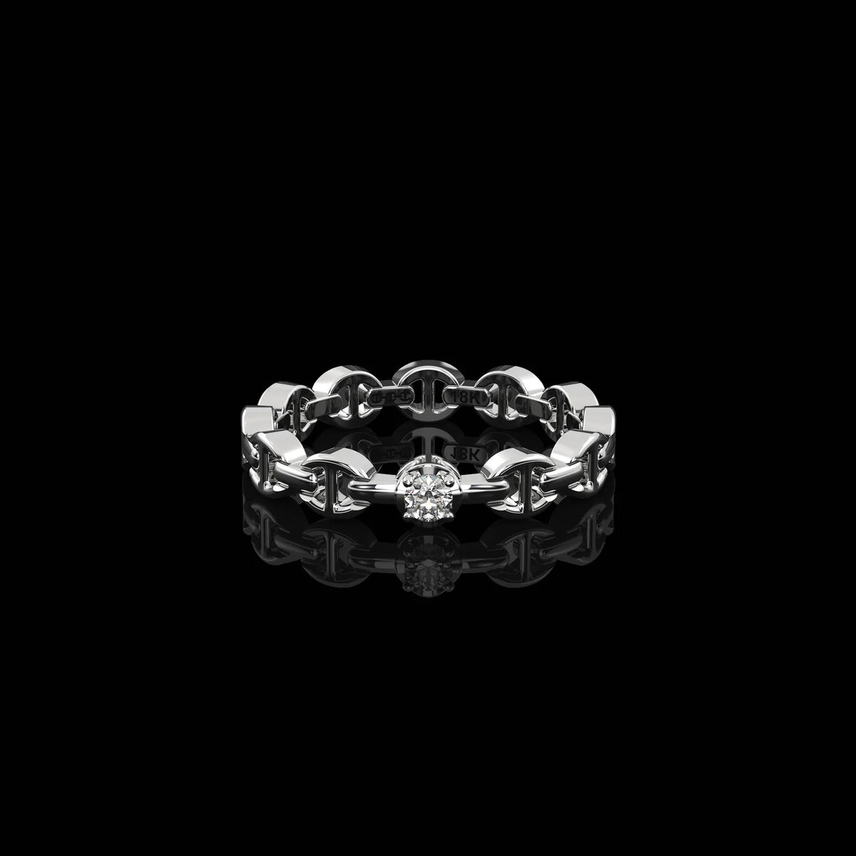 HB195D MICRO II SINGLE SOLITAIRE WITH 2.5MM DIAMOND